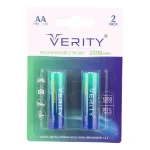 باطری دوتایی شارژی سبز آبی Verity 2500mAh